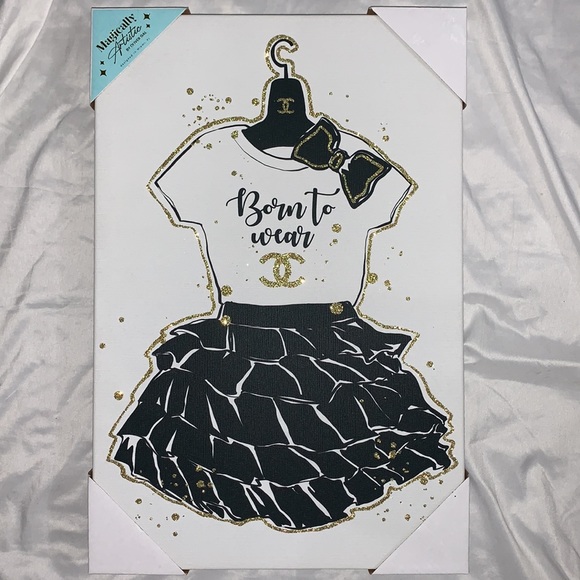 Chanel Girls Theme Born to Wear Oliver Gal Canvas - Picture 1 of 3